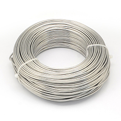 Raw Raw Round Aluminum Wire, Bendable Metal Craft Wire, for DIY Jewelry Craft Making, 6 Gauge, 4mm, 16m/500g(52.4 Feet/500g)