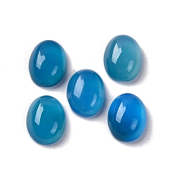Blue Agate Кабошоны из натурального голубого агата, овальные, 8x6x3~3.5 мм