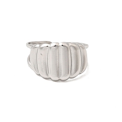 Нержавеющая Сталь Цвет 304 открытые кольца манжеты из нержавеющей стали, цвет нержавеющей стали, 13 мм, размер США 7 1/4 (17.5 мм)