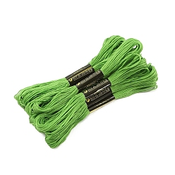 Зеленый Хлопковые нитки для вязания крючком, вышивальные нитки, пряжа для ручного вязания кружева, зелёные, 1.4 мм, около 8.20 ярдов (7.5 м) / моток, 8 мотков/набор