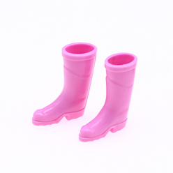Pearl Pink Plastic Rainshoes, Doll Making Accessories, Pearl Pink, 35x25mm