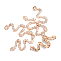 Light Gold Alloy Pendants, Snake, Light Gold, 31x14mm