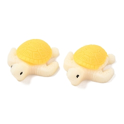 Желтый Непрозрачные кабошоны из смолы, черепаха, желтые, 28x22.5x10 мм