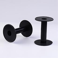 Noir Bobines de plastique, roue, noir, 68x94mm, Trou: 20mm