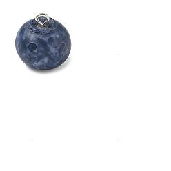 Морской Синий 10 кулоны из смолы, черника, с платиновыми железными петлями, Marine Blue, 16.5x16x16 мм, отверстие : 2 мм