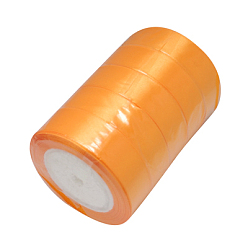 Orange Valentines Day Gifts Boxes Packages Single Face Satin Ribbon, Polyester Ribbon, Orange, 1-1/2 inch(37mm)