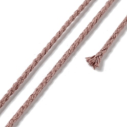 Розово-Коричневый 20м плетеный шнур из полиэстера для изготовления ювелирных изделий, круглые, розово-коричневый, 2 мм, около 21.87 ярдов (20 м) / рулон