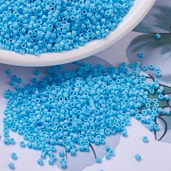 (DB0879) Matte Opaque Turquoise Blue AB MIYUKI Delica Beads, Cylinder, Japanese Seed Beads, 11/0, (DB0879) Matte Opaque Turquoise Blue AB, 1.3x1.6mm, Hole: 0.8mm, about 20000pcs/bag, 100g/bag
