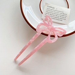 3# Pink Заколка-бабочка, устройство для ленивых и пушистых волос, современная U-образная заколка, простая заколка с уксусной кислотой