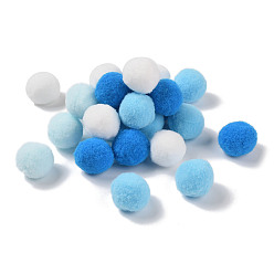 Light Sky Blue Polyester Ball Decoration, Pom Pom Ball, For DIY Craft, Light Sky Blue, 2.6~3cm, about 120pcs/set