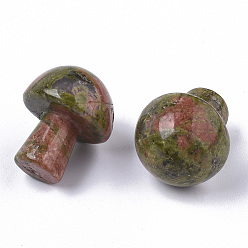 Унакит Натуральный камень унакит гуаша, инструмент для массажа со скребком гуа ша, для спа расслабляющий медитационный массаж, неокрашенными, грибовидный, 21x16 мм