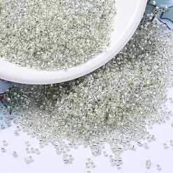 (DB1431) Silver Lined Pale Moss Green MIYUKI Delica Beads, Cylinder, Japanese Seed Beads, 11/0, (DB1431) Silver Lined Pale Moss Green, 1.3x1.6mm, Hole: 0.8mm, about 10000pcs/bag, 50g/bag