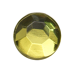 Темно-оливково-зеленый Шить на горный хрусталь, многожильных ссылки, акриловые горный хрусталь, с настройками латуни, аксессуары для одежды, темно-оливковый зеленый, 5x5x4 мм, отверстие : 1~1.5 мм