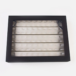 White PU Leather Pendant Displays, with Wood & PVC Plastic & Microfiber, Jewelry Display, White, 31.9x24.85x5.95cm