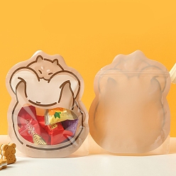 Hamster Пластиковые пакеты с застежкой-молнией в виде животных из мультфильмов для печенья, многоразовые упаковочные пакеты, верхнего уплотнения, самоклеящиеся пакеты для подарков-конфет, хомяк, 29x18 см