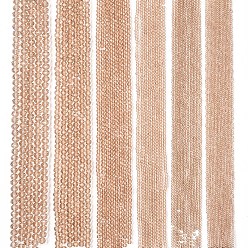 Светло-коричневый Стеклянные бусины, граненые, рондель, загар, 3.5~3.8x3 мм, отверстие : 0.4 мм, около 105~110 шт / нитка, 29~31 см