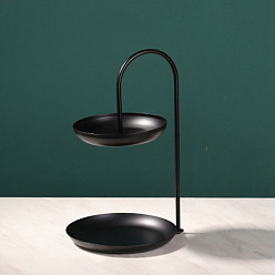 Черный Железные выставочные витрины ювелирных изделий, держатель органайзера для колье, браслет дисплей, украшения для дома, чёрные, 16~20x34 см