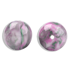 Pearl Pink Resin Beads, Imitation Gemstone, Round, Pearl Pink, 19mm, Hole: 2~2.4mm