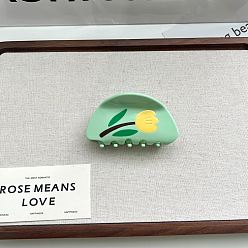 Желтый Заколки для волос в форме когтей из ацетата целлюлозы, аксессуары для волос для женщин и девочек, цветок, желтые, 87x45 мм