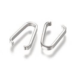Stainless Steel Color 201 Stainless Steel Open Quick Link Connectors, Linking Rings, Stainless Steel Color, 11.5x7.8x1.6mm