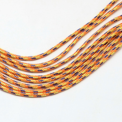 Dark Orange Polyester & Spandex Cord Ropes, 1 Inner Core, Dark Orange, 2mm, about 109.36 yards(100m)/bundle
