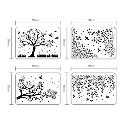 Лист Наборы трафаретов для рисования домашних животных для детей-подростков, мальчиков и девочек, для diy scrapbooking, школьные проекты, лист, 29.7x21 см, 4 листов / комплект