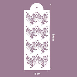 Цветок Шаблоны трафаретов для рисования пластиковых питомцев, прямоугольник с рисунком смешивания, цветочный узор, 390x150 мм