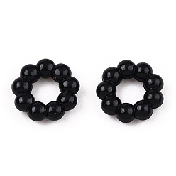 Electrophoresis Black Покрытие стойки тибетский стиль сплава распорные бусины, без кадмия и без свинца, пончик, электрофорез черный, 11x3 мм, отверстие : 4.5 мм, Около 9000 шт / 10000 г