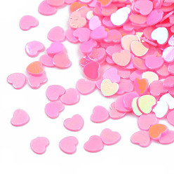 Flamingo Ornament Accessories, PVC Plastic Paillette/Sequins Beads, AB Color Plated, Heart, Flamingo, 2.7x3x0.4mm, about 180000pcs/500g