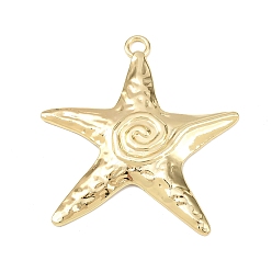 Golden Alloy Big Pendants, Star, Rack Plating, Cadmium Free & Lead Free, Golden, 70.5x66x4mm, Hole: 5.5mm