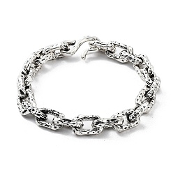 Antique Silver Retro Alloy Cable Chain Bracelets for Women Men, Antique Silver, 8-1/2 inch(21.5cm)