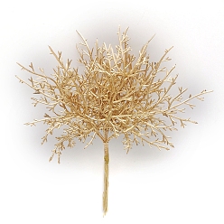 Золотистый Пластиковые искусственные листья из инея для украшения свадьбы, Рождества, домашний декор своими руками, золотые, 150 мм, цвет: 60 mm в диаметре