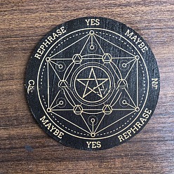 Звезда Деревянная маятниковая доска, деревянная гадальная доска для биолокации, для колдовства принадлежности для викканского алтаря, плоско-круглые, звезда, 150 мм