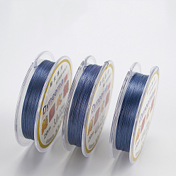 Синий 50 ярдов шнура, для изготовления поделок, круглые, синие, 0.2 мм, около 21.87 ярдов (20 м) / рулон