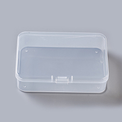 Clear Plastic Bead Containers, Rectangle, Clear, 9.5x6.6x2.6cm