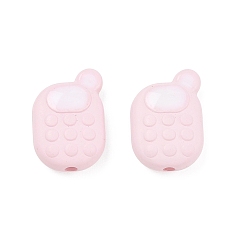 Pink Непрозрачные акриловые бусины, мобильный телефон, розовые, 16x11x5 мм, отверстие : 1.8 мм