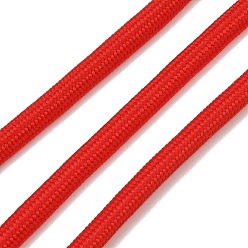 Красный Круглый плетеный полиэстерный шнур, для diy craft, красные, 6 мм, около 2.19 ярдов (2 м) / шт