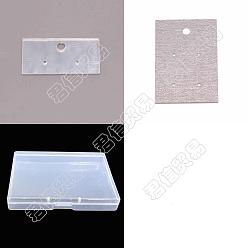 Gray Fingerinspire 4Pcs 2 Style Acrylic Earring Display Hanging Card, Rectangle with 2 Holes, for Jewelry Display Supplies, Gray, 30~70x50~60x2.5~3mm, Hole: 2mm, 2pcs/style