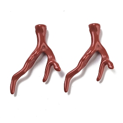 Темно-Красный Акриловые кулон, имитация коралла, темно-красный, 48.5x33.5x7.5 мм, отверстие : 1.8 мм