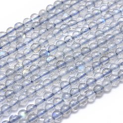 Labradorite Chapelets de perles labradorite naturelle , ronde, 3mm, Trou: 0.5mm, Environ 130 pcs/chapelet, 15.35 pouce (39 cm)