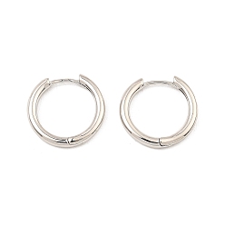 Платина Латунные английском замке Серьги-кольца, платина, 19x19.5x2.5 мм