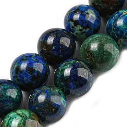 Natural Gemstone Natural Azurite Beads Strands, Round, 6mm, Hole: 0.7mm, about 61pcs/strand, 15.75''~16.14''(40~41cm)