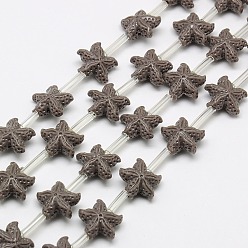 Rosy Brown Synthetic Coral Beads Strands, Dyed, Starfish/Sea Stars, Rosy Brown, 10x11x5.5mm, Hole: 1mm, about 24pcs/strand, 16.53 inch