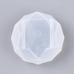 White Diamond Ice Ball Silicone Molds, Resin Casting Molds, For UV Resin, Epoxy Resin Craft Making, White, 21.5x21.5x14mm