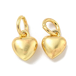 Настоящее золото 14K Стойки обшивки латунные подвески, с прыжковых колец, долговечный, без свинца и без кадмия, сердце прелести, реальный 14 k позолоченный, 9x7x4.5 мм, отверстие : 4.5 мм