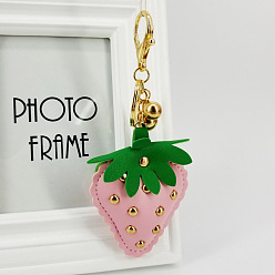Strawberry powder Fruit Pendant Keychain Pineapple Strawberry Rabbit Bag Pendant Mobile Phone Pendant