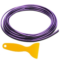 Purple Gorgecraft Car Interior Moulding Trim, Rubber Seal Protector, with Scraper Tool, Fit for Most Car, Purple, 6x2.5mm