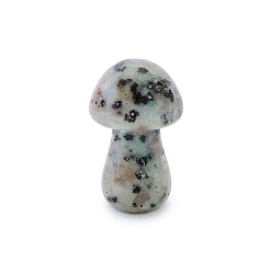 Джаспер Кунжут Натуральные фигурки целебных грибов из кунжута и яшмы, Украшения из камня с энергией Рейки, 35 мм