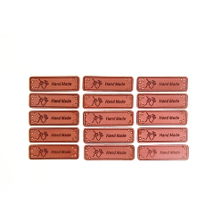 Others PU Imitation Leather Label Tags, for DIY Jeans, Bags, Shoes, Hat Accessories, Palm, 15x50mm