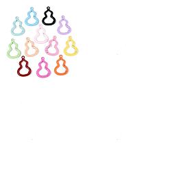 (52) Непрозрачная лаванда 10шт. пружинных колец для ворот, окрашенных аэрозольной краской, Горлянка, разноцветные, 36.1x24x4.1 мм, отверстие : 2.8 мм